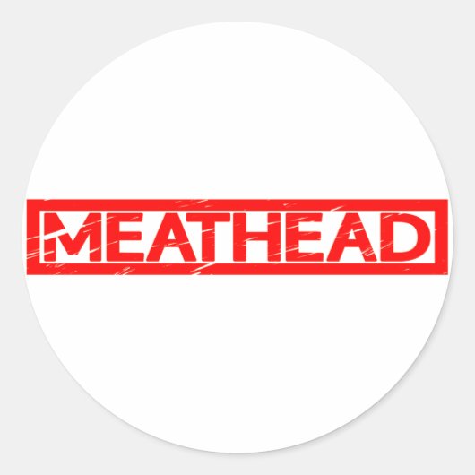 Meathead Stamp Ronde Sticker (Voorkant)