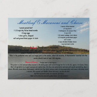 Meatloaf & Macaroni and Cheese Briefkaart