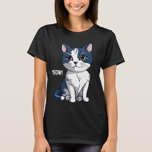 Meauw! Kat T-shirt (Voorkant)