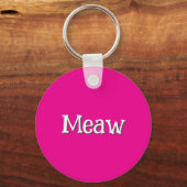 Meaw Cat Cartoon Sleutelhanger (Achterkant)