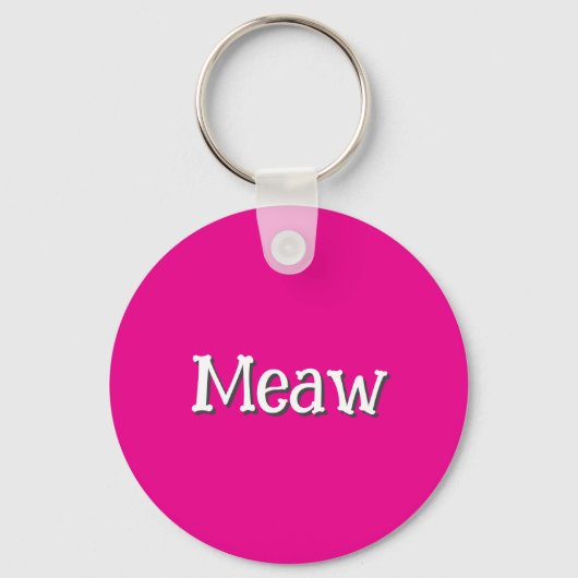 Meaw Cat Cartoon Sleutelhanger (Achterkant)
