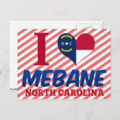 Mebane, North Carolina Briefkaart (Voorkant / Achterkant)