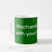 Mecaniciennen doen het koffiemok (Voorkant links)