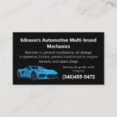 Mecánico Automotriz Slogan Mechanisch Tweetalig Visitekaartje (Achterkant)