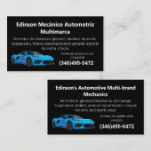 Mecánico Automotriz Slogan Mechanisch Tweetalig Visitekaartje (Voorkant / Achterkant)