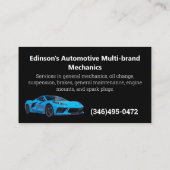 Mecánico Automotriz Spaans Engels Mechanic Visitekaartje (Achterkant)