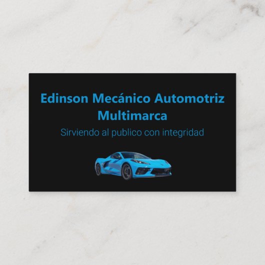 Mecánico Automotriz Tarjetas de Negocios Visitekaartje (Achterkant)