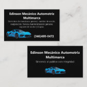 Mecánico Automotriz Visitekaartje (Voorkant / Achterkant)
