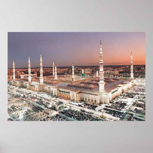 Mecca Al-Masjid an-Nabawi tegen de waarde van Magh Poster (Voorkant)