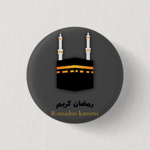 Mecca en Ramadan Mubarak 2019 Ronde Button 3,2 Cm
