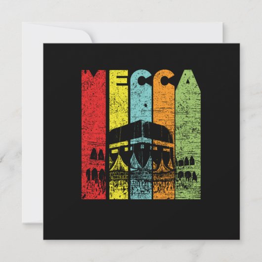 Mecca Hajj moslimislam Allah Mosque Quran Gift Kaart (Voorkant)
