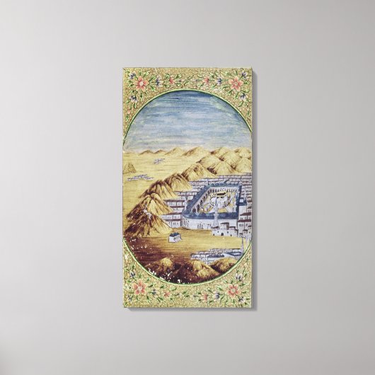 Mecca omgeven door de bergen van Arafa Canvas Afdruk (Voorkant)