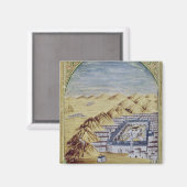 Mecca omgeven door de bergen van Arafa Magneet (Voorkant / Achterkant)