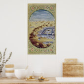 Mecca omgeven door de bergen van Arafa Poster (Keuken)