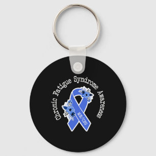MECFS Chronic Fatigue Syndrome Awareness Floral BL Sleutelhanger