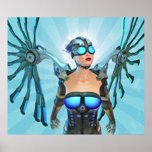 Mech Angel Surreal Art Poster (Voorkant)