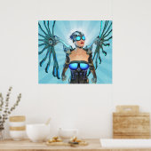 Mech Angel Surreal Art Poster (Keuken)
