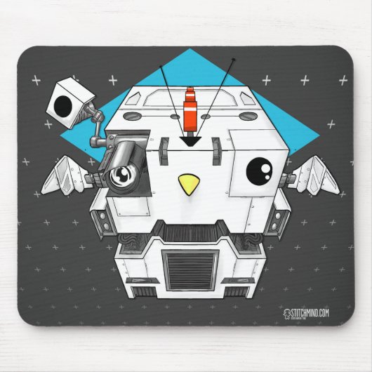 Mecha Cockblock Mousepad Muismat (Voorkant)