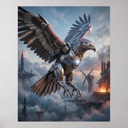 Mecha Eagle Forge Poster (Voorkant)