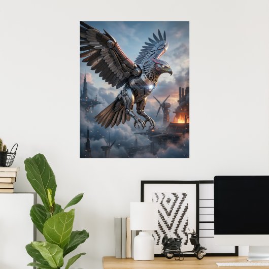 Mecha Eagle Forge Poster (Thuiskantoor)