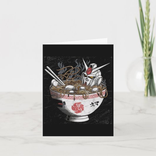 Mecha Japanse Mecha Robot Hoofd Anime Kunst Ukiyo- Kaart (Voorkant)