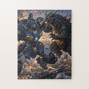 Mecha vs Kaiju Stadsgevecht Legpuzzel