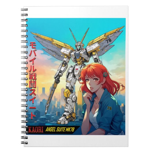 MECHA WARRIOR - KAORI'S ANGEL SUITE MK78 NOTITIEBOEK (Voorkant)