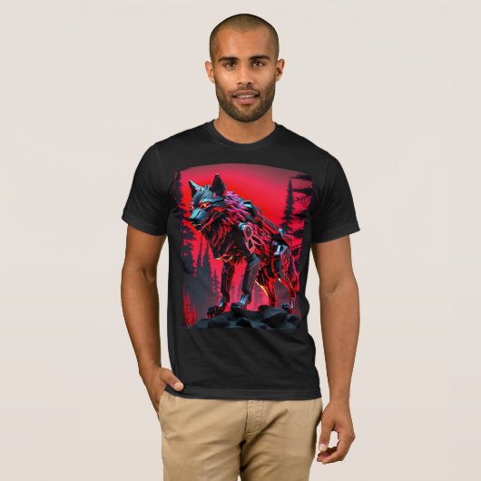 Mecha Wolf T-shirt (Voorkant volledig)