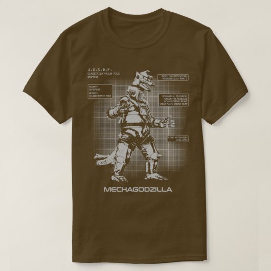 MECHAGODZILLA KAIJU-BESTANDEN T-SHIRT (Design voorkant)