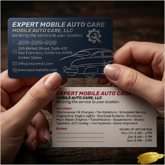 Mechani Service Auto Reparatie & Auto AC Specialis Visitekaartje