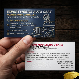 Mechani Service Auto Reparatie & Auto AC Specialis Visitekaartje