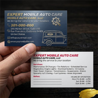 Mechani Service Auto Reparatie & Auto AC Specialis Visitekaartje