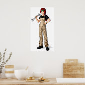 Mechanic Anime Girl Poster (Keuken)