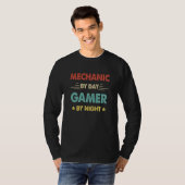 Mechanic By Day Gamer By Night  1 T-shirt (Voorkant volledig)