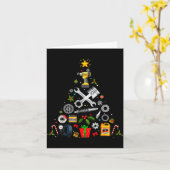 Mechanic Christmas Ornament Tree In Garage Car Mec Kaart (Gele Bloem)