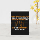 Mechanic Curious Enough To Take It Apart Funny Aut Kaart (Gele Bloem)