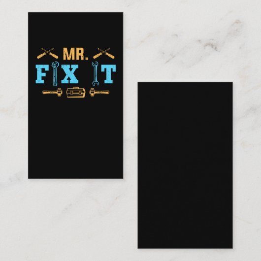 Mechanic Dad Craftsman Funny Repairman Visitekaartje (Voorkant / Achterkant)
