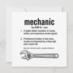 Mechanic Definitie Kaart