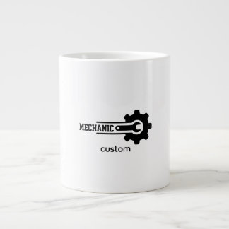 Mechanic Gear Logo – Automotive & Werkplaatsontwer Grote Koffiekop