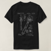 Mechanic Gift Retro Crescent Wright Patent Drawin T-shirt (Design voorkant)