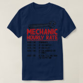 Mechanic Hourly Rate Funny Car Motorcycle Labor Gi T-shirt (Design voorkant)