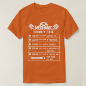 Mechanic Hourly Rate Labor Rates Funny Co-Workers T-shirt (Design voorkant)