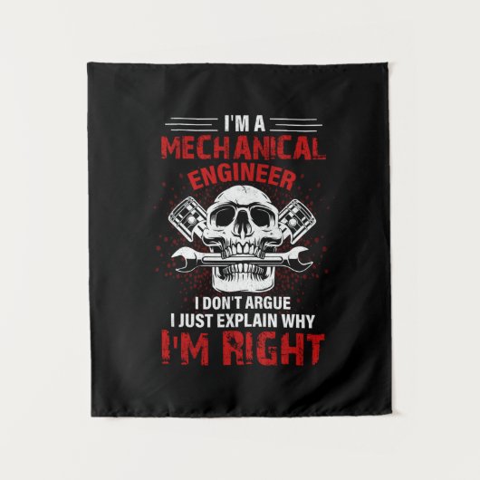 Mechanic I Am A Mechanical Engineer Wandkleed (Voorkant)