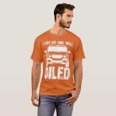 Mechanic Joke Car Workshop Oil retro T-shirt (Voorkant volledig)