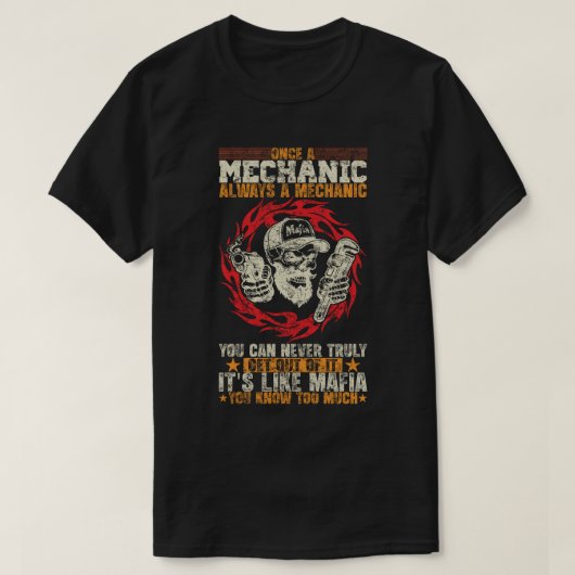 Mechanic Mafia Voor Altijd T-shirt (Design voorkant)