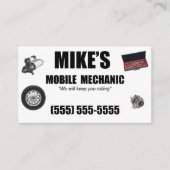 Mechanic Mobile Auto Repair Service Visitekaartje (Voorkant)
