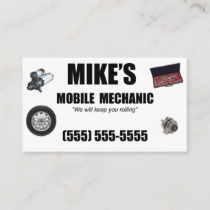 Mechanic Mobile Auto Repair Service Visitekaartje
