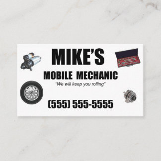 Mechanic Mobile Auto Repair Service Visitekaartje