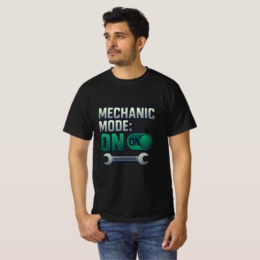 Mechanic Mode Switch ON T-shirt (Voorkant volledig)