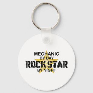 Mechanic Rock Star bij nacht Sleutelhanger